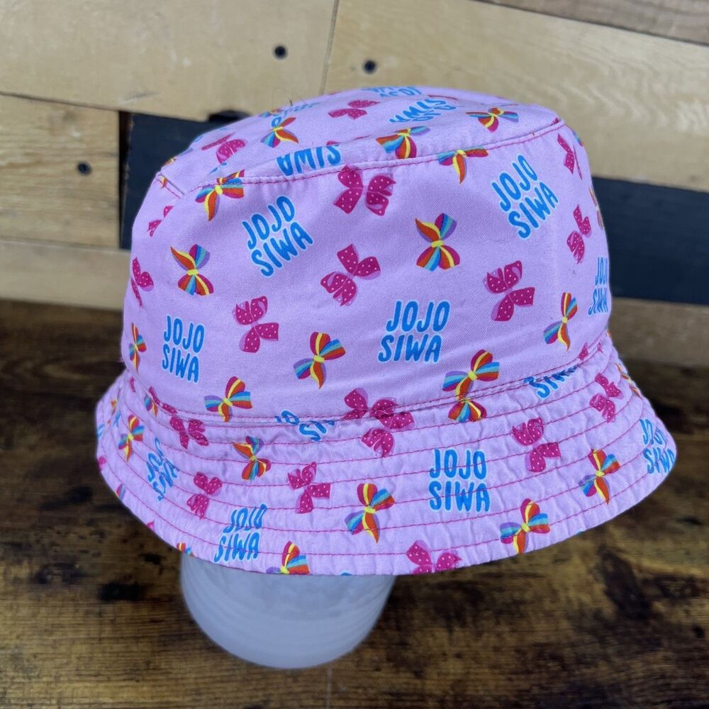 JoJo Siwa Girls Pink Butterfly Bows Bucket Hat Cap